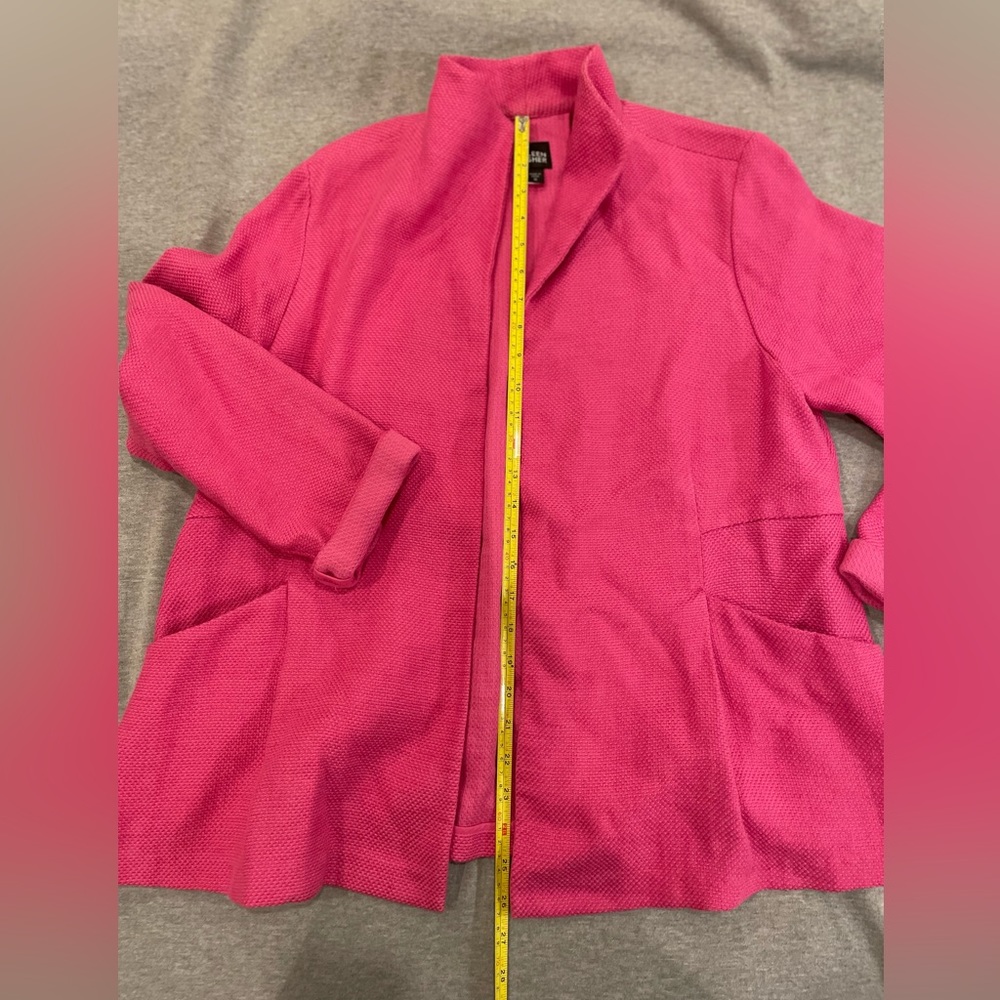 Hot pink Eileen Fisher linen blend blazer - Picture 10 of 14